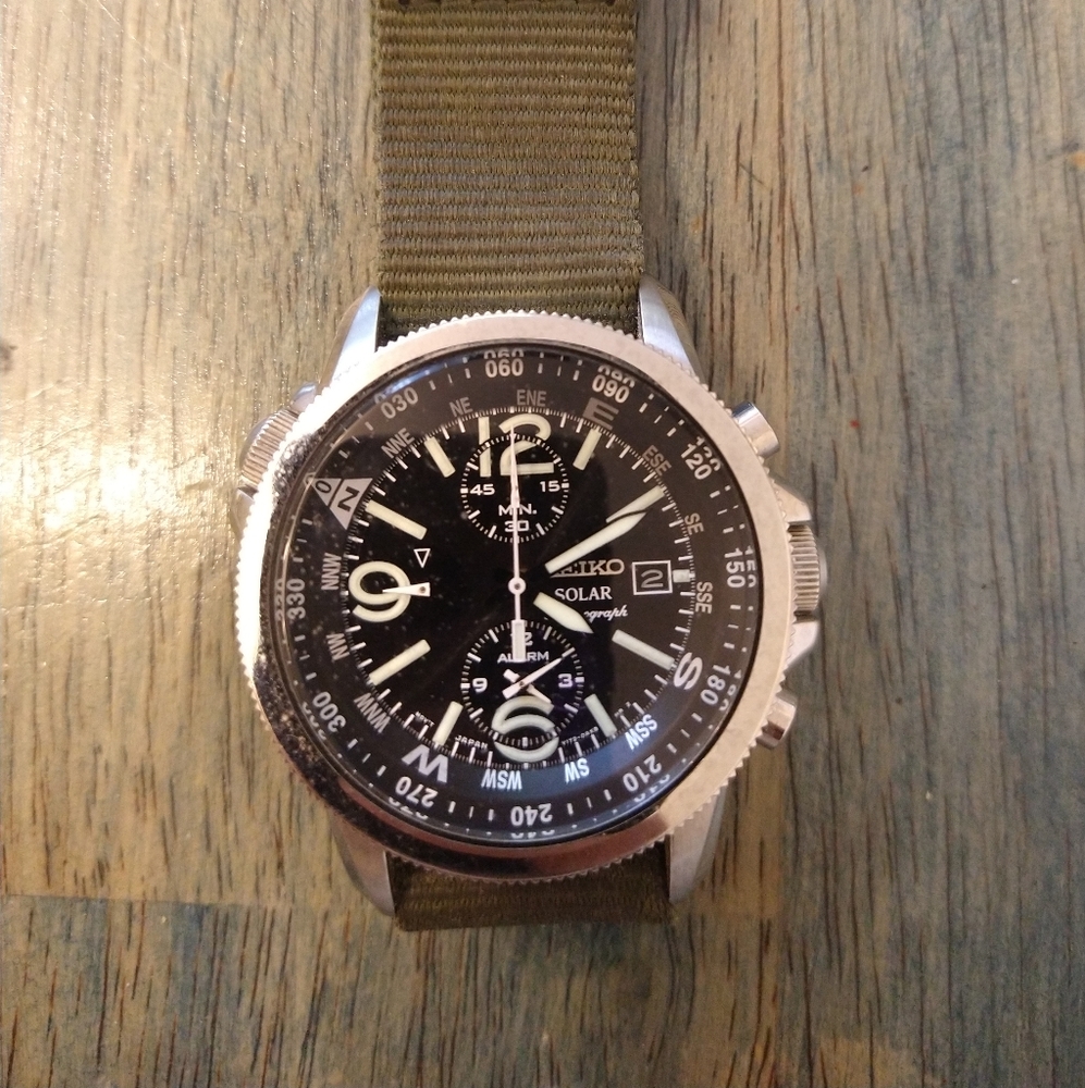 Seiko SSC081 Adventure-Solar Classic Chronograph Watch